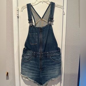 NWOT Free People Zip up shortall overalls from We The Free Line